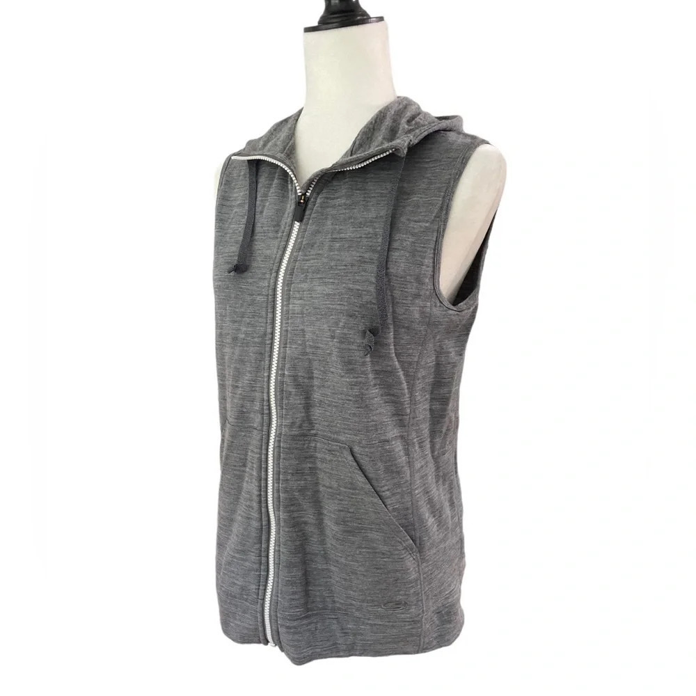 Icebreaker RealFLEECE Dia Hooded Gray Vest Women’s Medium